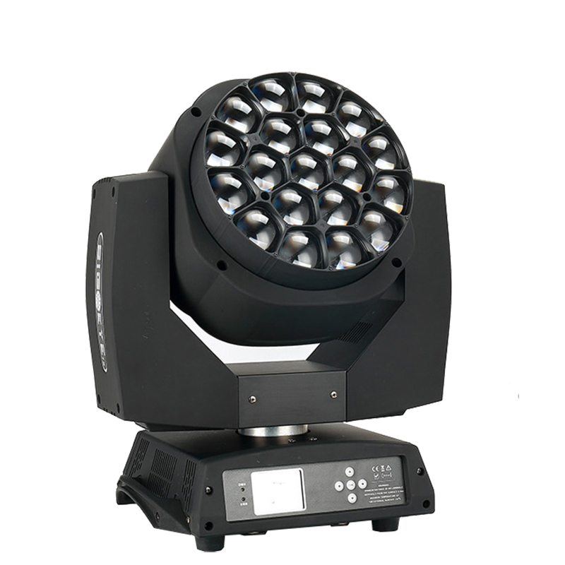 19*15 ojo de abeja led luz con cabezal móvil RGBW K10 STAGE DMX iluminación de lavado con zoom